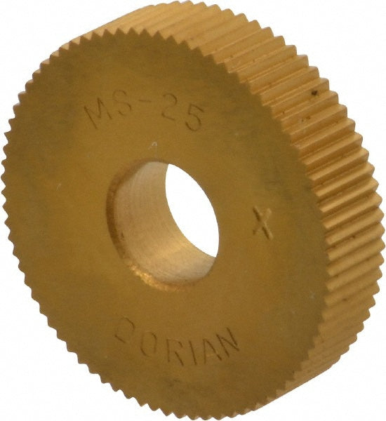 Dorian Tool 73310125314 Standard Knurl Wheel 1" Dia, 90 ° Tooth Angle, 25 TPI, Straight, Cobalt
