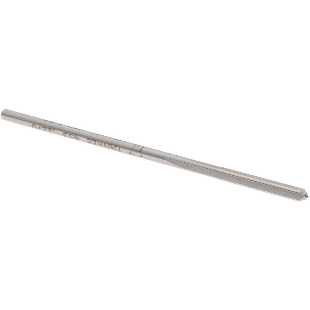 Hertel Reamers 433-0.1270 Chucking Reamer 0.1270" Dia, 3-1/2" OAL, 7/8" Flute Length, Straight Flute, Straight-Cylindrical Shank, HSS