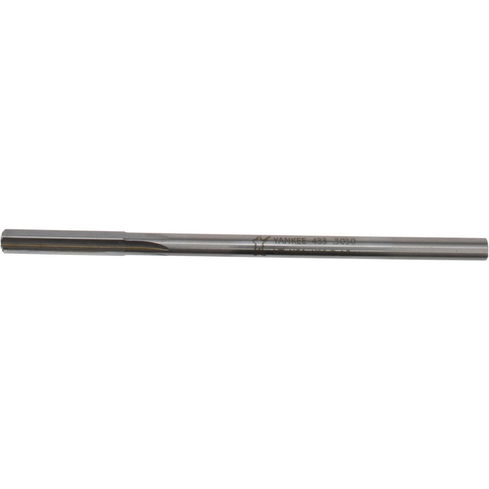 Hertel Reamers 433-0.3030 Chucking Reamer 0.3030" Dia, 6" OAL, 1-1/2" Flute Length, Straight Flute, Straight-Cylindrical Shank, HSS
