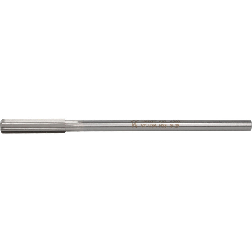 Hertel Reamers 433-0.4060 Chucking Reamer 0.4060" Dia, 7" OAL, 1-3/4" Flute Length, Straight Flute, Straight-Cylindrical Shank, HSS