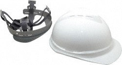 MSA 10034018 Hard Hat Impact Resistant, Vented, Type 1, Class C, 4-Point Suspension