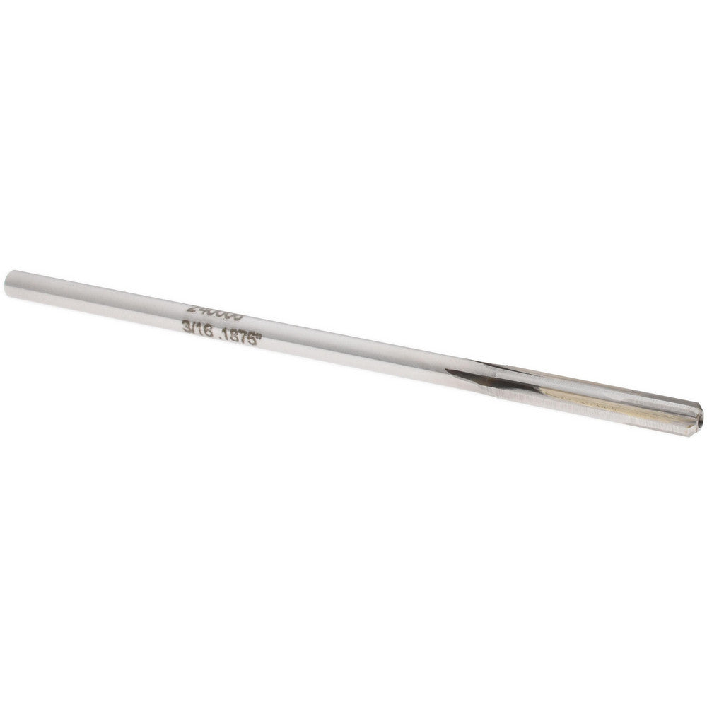 Rock River Tool Inc. 240006 Chucking Reamer 3/16" Dia, 4-1/2" OAL, 1-1/8" Flute Length, Straight-Cylindrical Shank, Carbide-Tipped