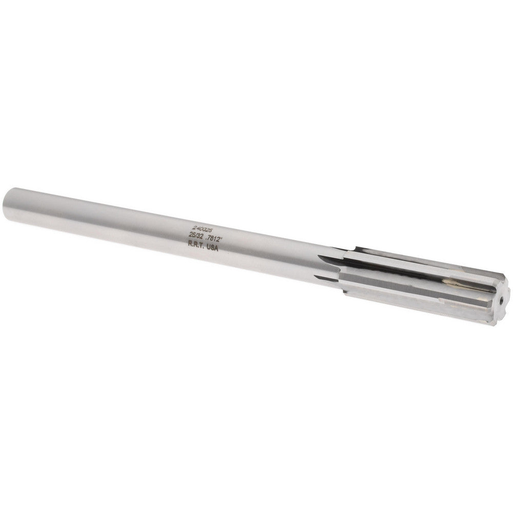 Rock River Tool Inc. 240025 Chucking Reamer 25/32" Dia, 9-1/2" OAL, 2-1/2" Flute Length, Straight Flute, Straight-Cylindrical Shank, Carbide-Tipped
