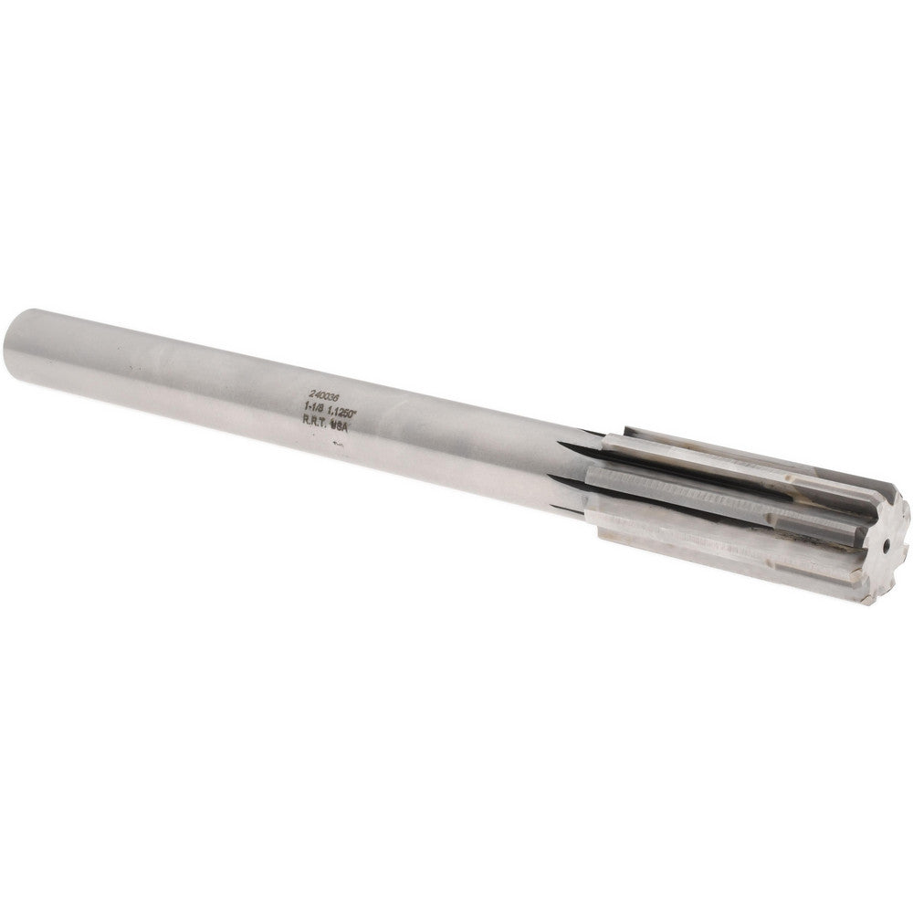Rock River Tool Inc. 240036 Chucking Reamer 1-1/8" Dia, 11" OAL, 2-7/8" Flute Length, Straight Flute, Straight-Cylindrical Shank, Carbide-Tipped