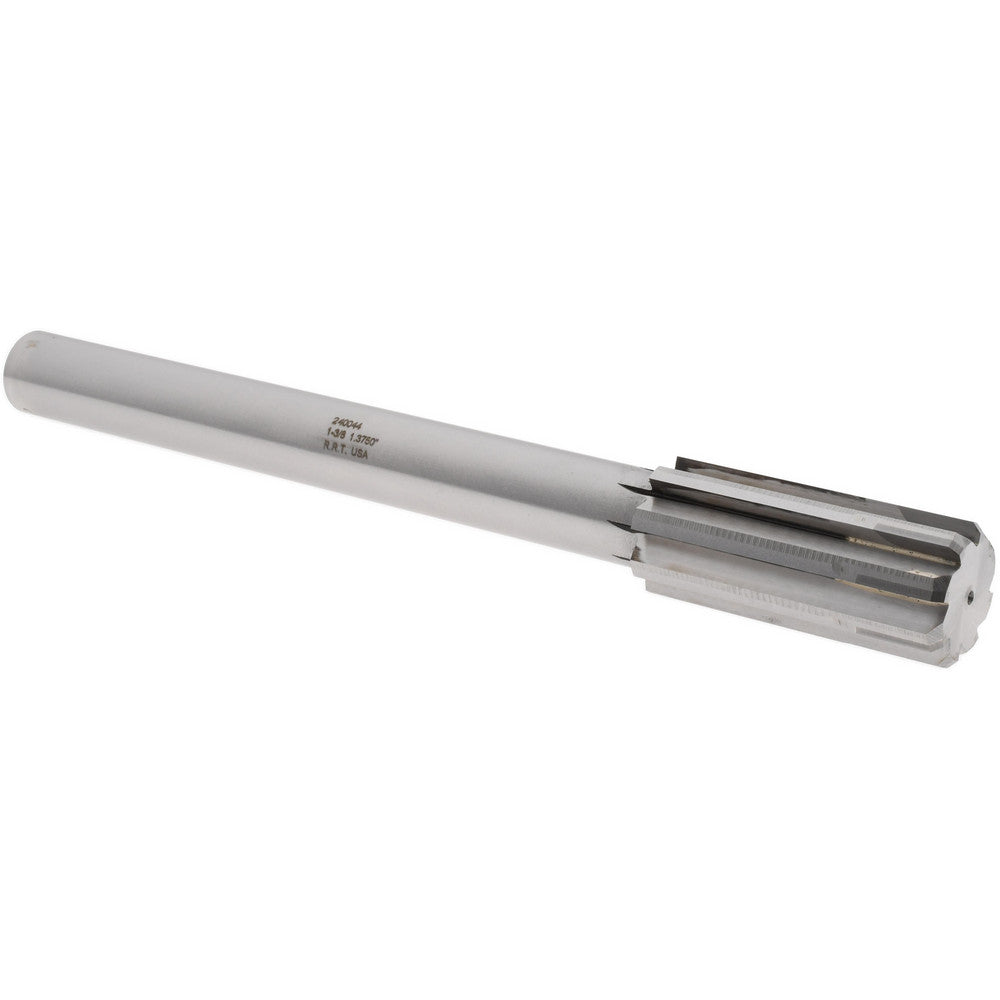 Rock River Tool Inc. 240044 Chucking Reamer 1-3/8" Dia, 12" OAL, 3-1/4" Flute Length, Straight Flute, Straight-Cylindrical Shank, Carbide-Tipped