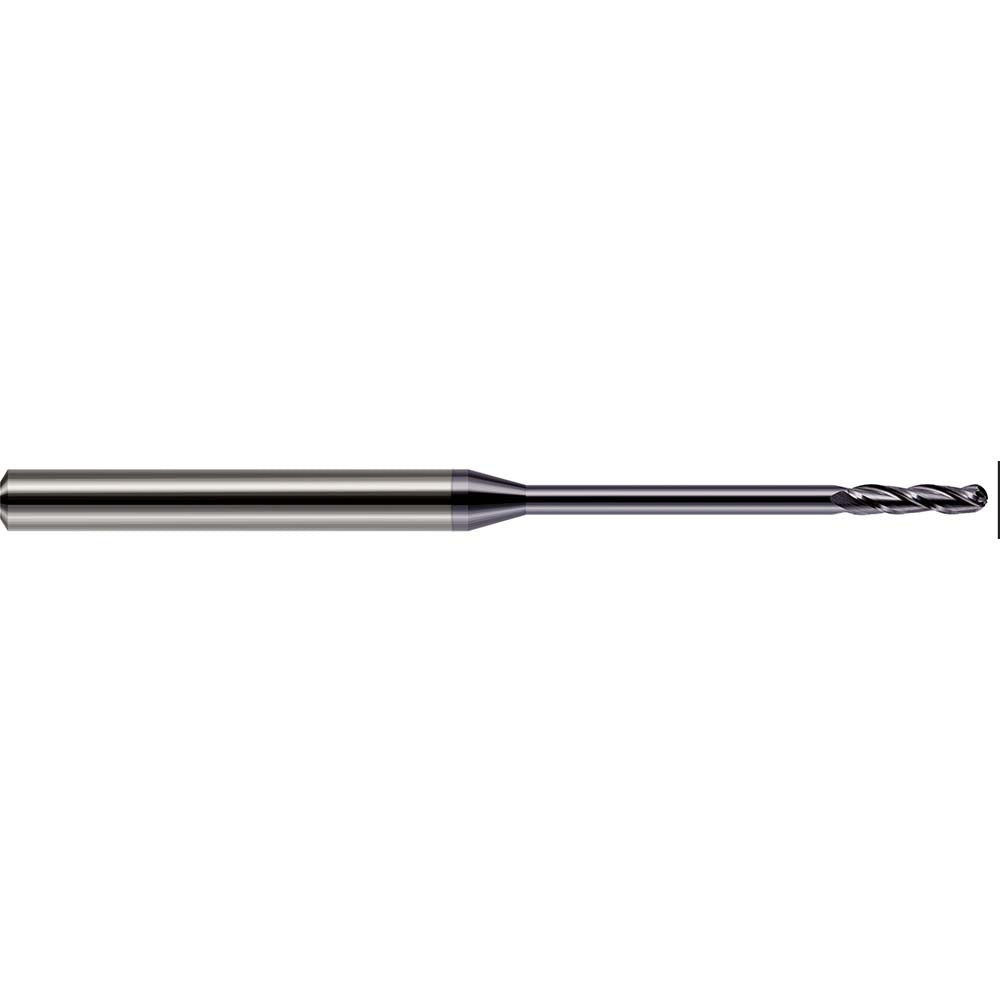 Harvey Tool 13862-C3 Ball End Mill 0.0620" Dia, 0.5000" LOC, 3 Flute, Solid Carbide