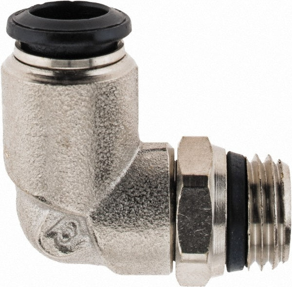 Aignep USA 50110N-8-1/4 Push-to-Connect Tube x Universal Thread Fitting Swivel Elbow, Universal, 8.00 mm OD