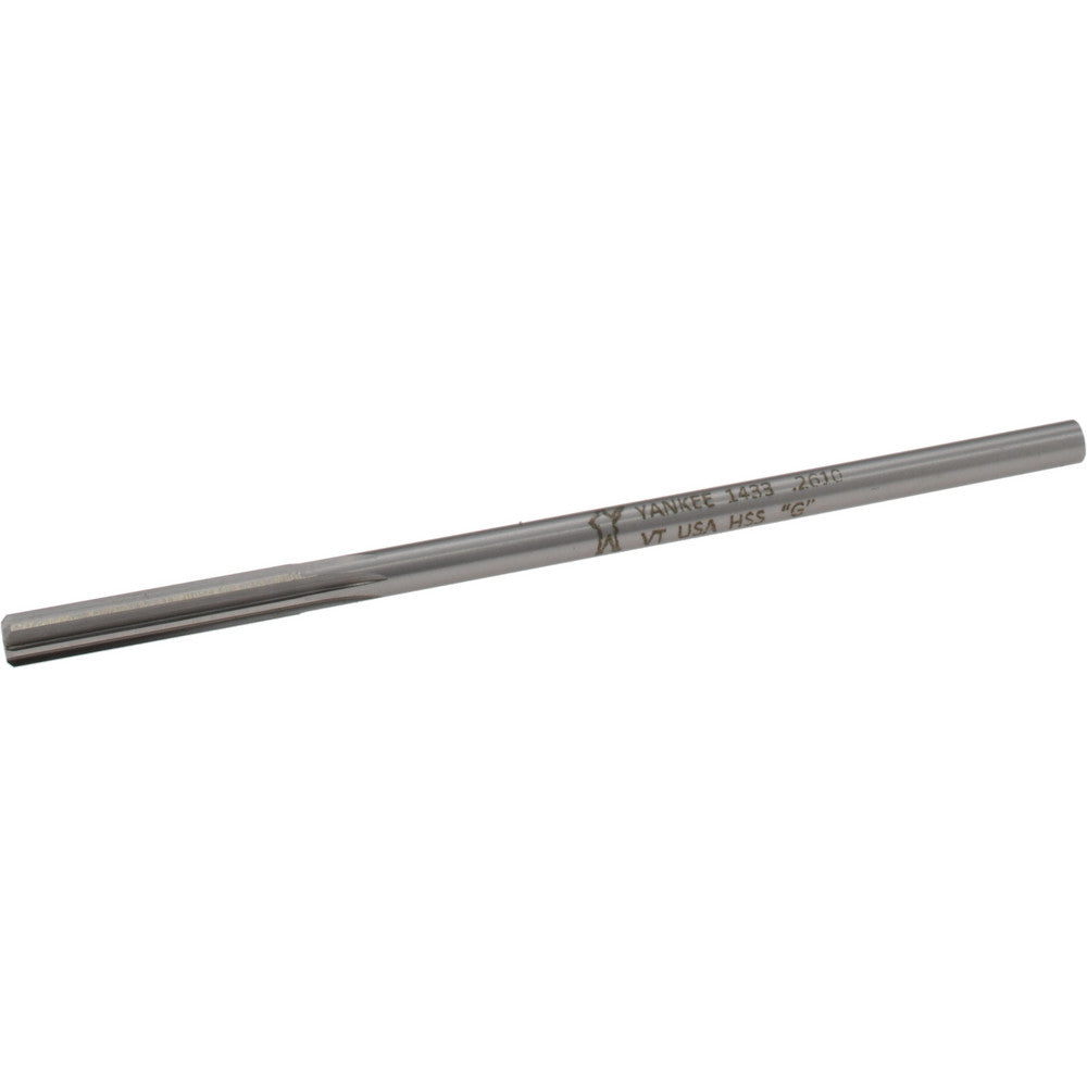 Hertel Reamers 1433-0.2610 Chucking Reamer Letter G, 6" OAL, 1-1/2" Flute Length, Straight Flute, Straight-Cylindrical Shank, HSSCobalt