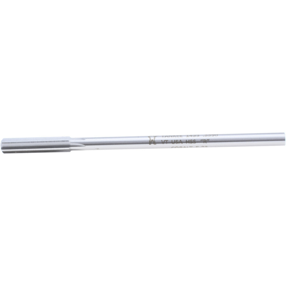 Hertel Reamers 1433-0.3390 Chucking Reamer Letter R, 6" OAL, 1-1/2" Flute Length, Straight Flute, Straight-Cylindrical Shank, HSSCobalt