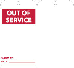 AccuformNMC RPT176 Lockout Tag 3" High, Unrippable Vinyl, "Notice"