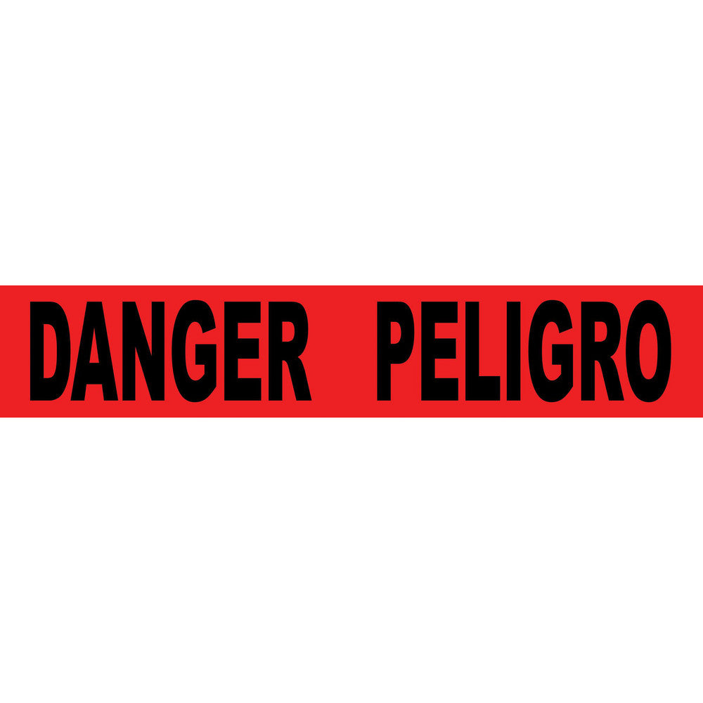 AccuformNMC PT54-2ML Barricade Tape Red, Message" Peligro", 3.0000" Width, 1000.00' Length