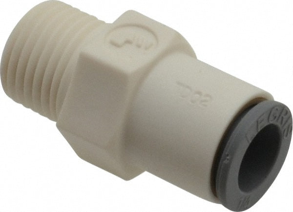 Parker 72338643 Push-To-Connect Tube Fitting Connector, 1/8" Thread, 1/4" OD