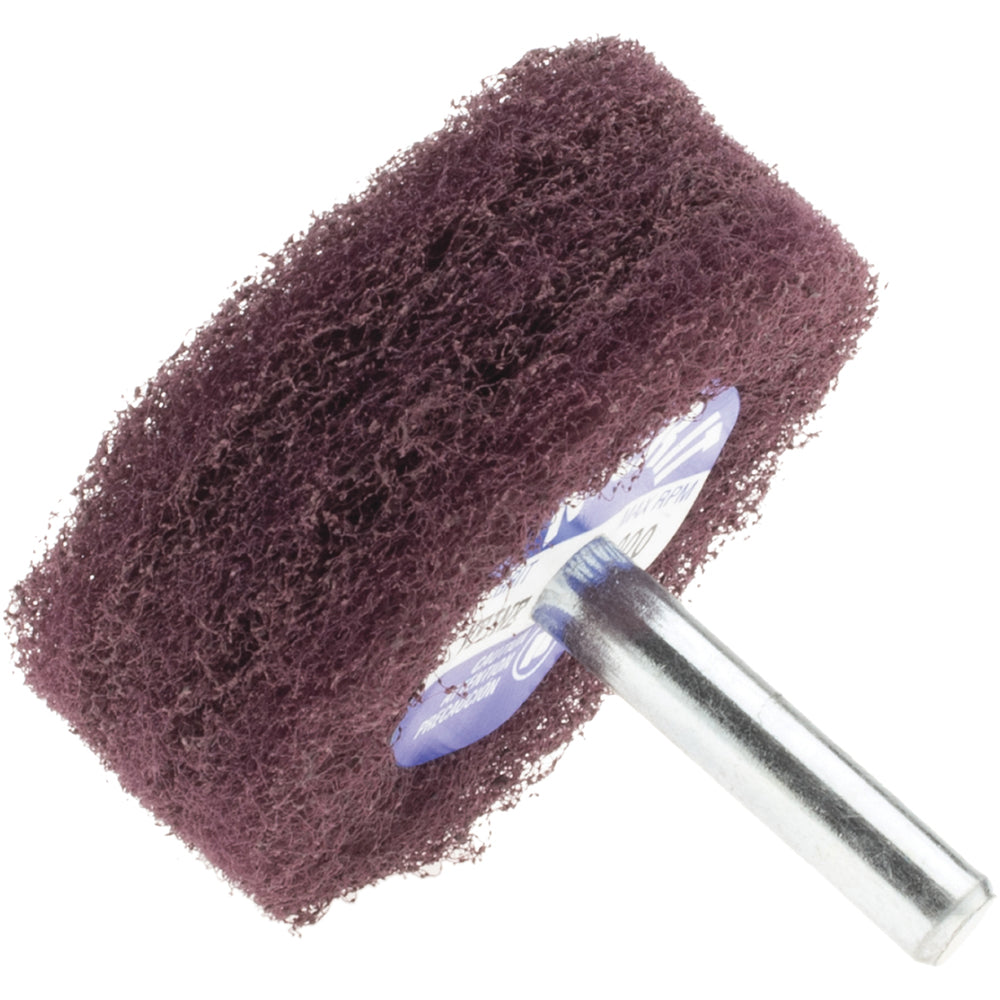Merit Abrasives 08834131553 Mounted Scrubber Buffing Wheel 2" Dia, 1/4" Shank Dia