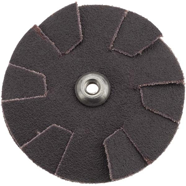 Merit Abrasives 08834184055 120 Grit, 2" Diam, Flexible Slotted Overlap Disc