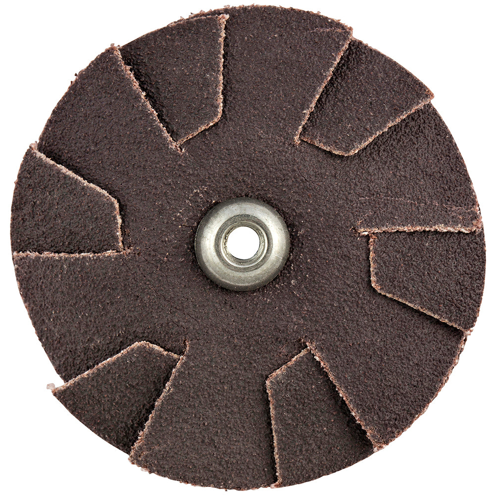 Merit Abrasives 08834184076 80 Grit, 2" Diam, Flexible Slotted Overlap Disc