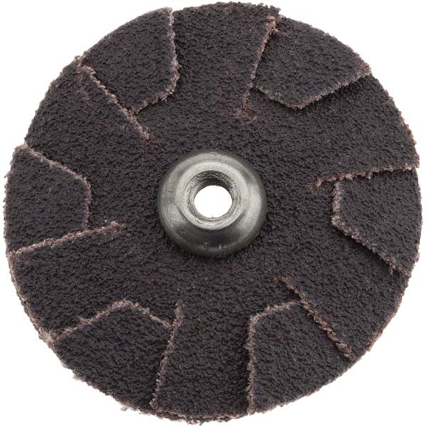 Merit Abrasives 08834184079 80 Grit, 1-1/2" Diam, Flexible Slotted Overlap Disc