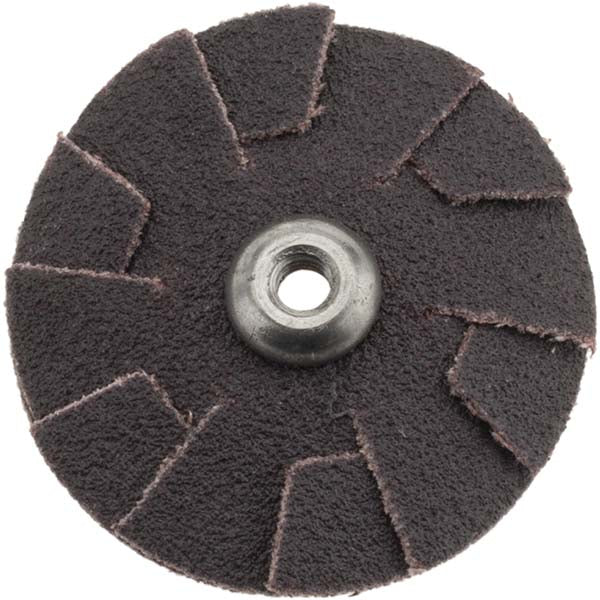 Merit Abrasives 08834184279 100 Grit, 1-1/2" Diam, Flexible Slotted Overlap Disc