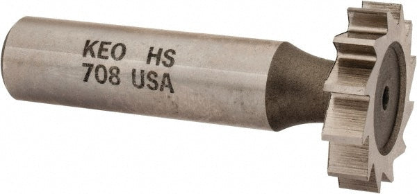 Keo 943-000-177 Woodruff Keyseat Cutter 1" Cut Dia, 0.2188" Cut Width, 1/2" Shank Dia, Straight Tooth