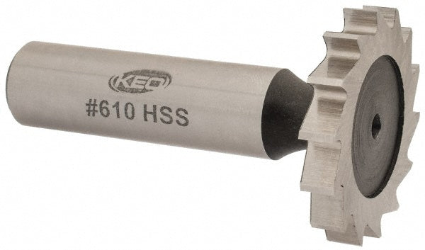 Keo 943-000-241 Woodruff Keyseat Cutter 1.25" Cut Dia, 0.1875" Cut Width, 1/2" Shank Dia, Straight Tooth