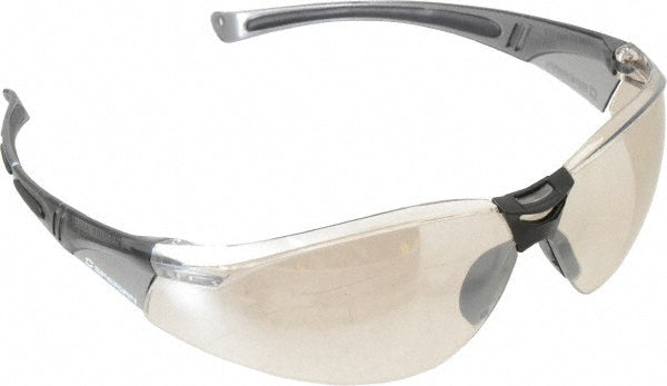 North A804 Safety Glass Scratch-Resistant, Polycarbonate, Silver Mirror Lenses, Frameless, UV Protection
