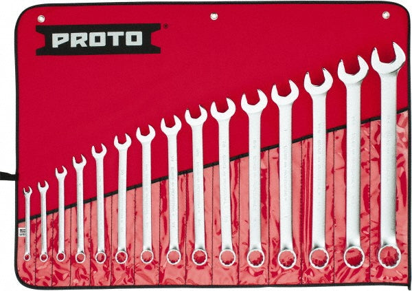Proto J1200FASD Combination Wrench Set 15 Pc, Inch