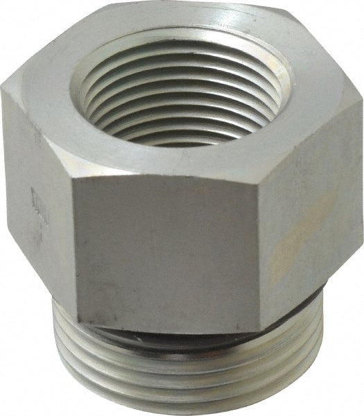 Parker 16-3/4 F5OG-S Industrial Pipe Adapter 3/4" Female Thread, 1-5/16-12 Male Thread, Male Straight Thread O-Ring x Female NPTF
