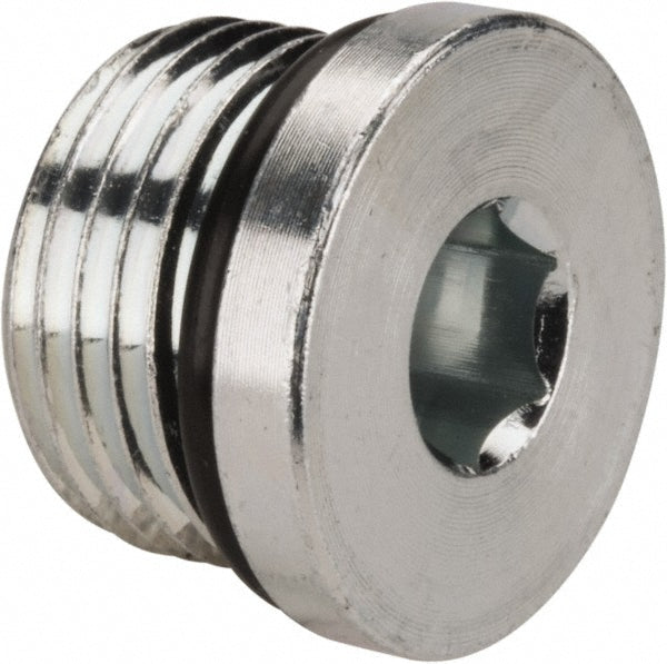 Parker 8 HP5ON-S Industrial Pipe Hex Socket Plug 3/4-16 Male Thread, Male Straight Thread O-Ring