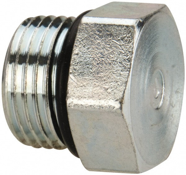 Parker 8 P5ON-S Industrial Pipe Hex Plug 3/4-16 Male Thread, Male Straight Thread O-Ring