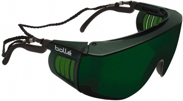 Bolle Safety Inc. 40056 Safety Glass Scratch-Resistant, Polycarbonate, Green Lenses, Full-Framed