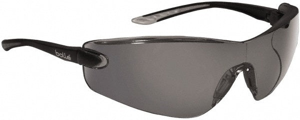 Bolle Safety Inc. 40038 Safety Glass Anti-Fog & Scratch-Resistant, Polycarbonate, Smoke Lenses, Frameless