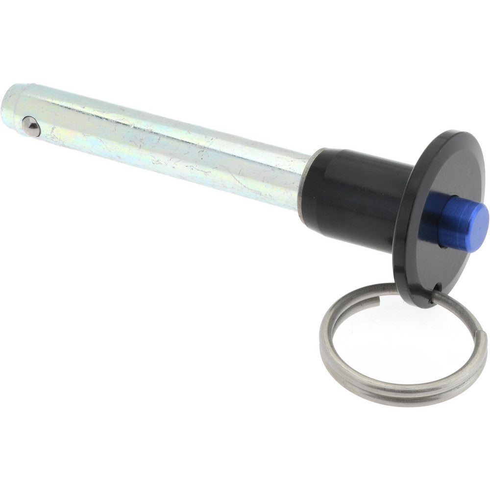 Gibraltar LBR-136 Quick-Release Pin Button Handle, 3/8" Pin Dia, 2" Usable Length