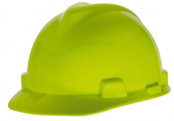 MSA 815565 Hard Hat Impact Resistant, V-Gard Slotted Cap, Type 1, Class E, 4-Point Suspension