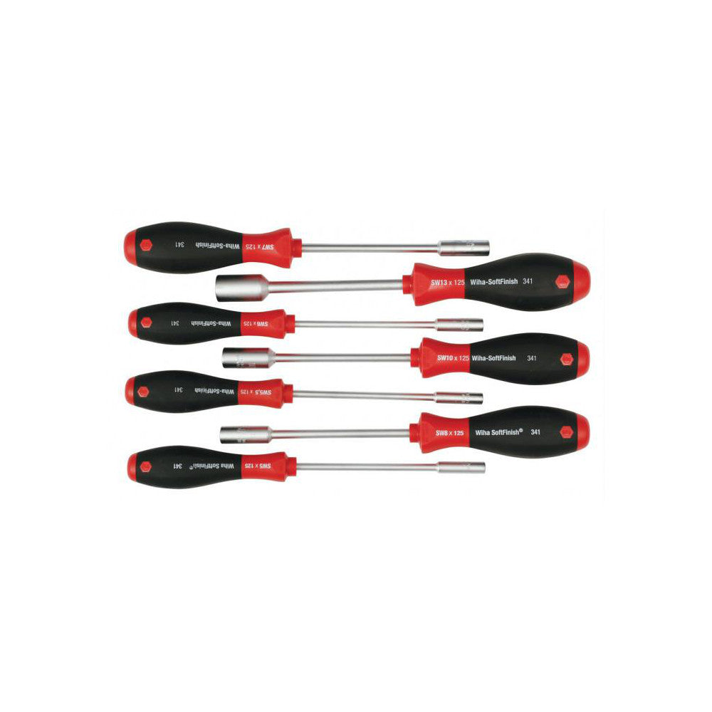 Wiha 34194 Nut Driver Set 7 Pc, 5 to 13 mm, Standard Shaft, Ergonomic Handle