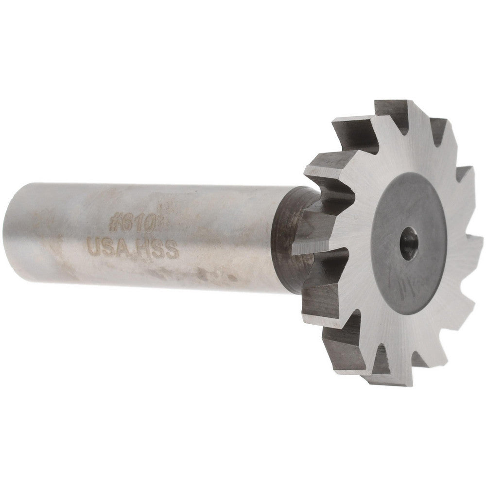 MOON CUTTERS CO. STKY925 Woodruff Keyseat Cutter 1.25" Cut Dia, 0.1875" Cut Width, 1/2" Shank Dia, Staggered Tooth
