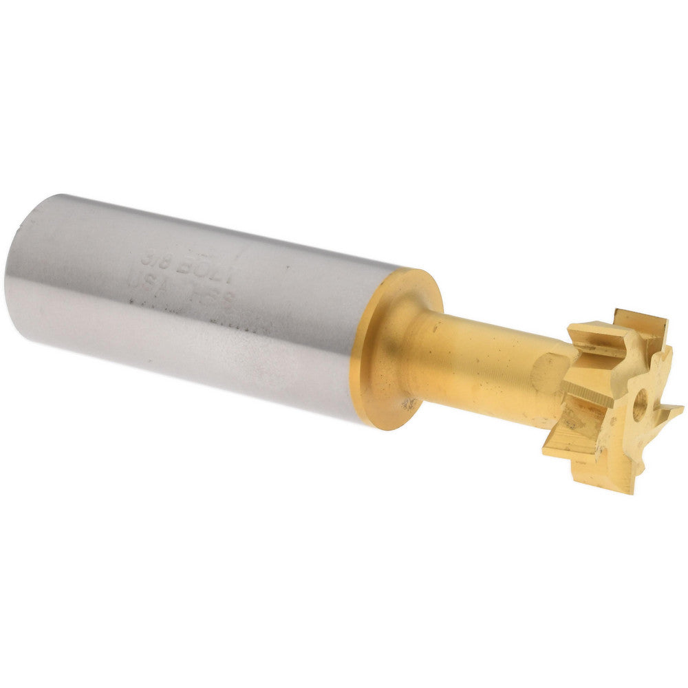 MOON CUTTERS CO. TS100-TIN 25/32" Diam, 21/64" Wide, High Speed Steel T-Slot Cutter