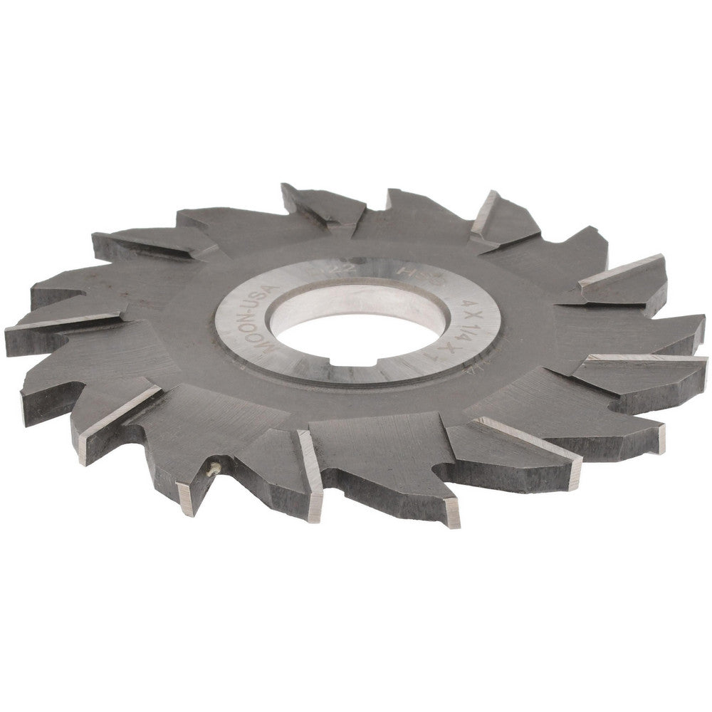 MOON CUTTERS CO. STM4250 Side Milling Cutter 4" Cutter Dia, 1/4" Cutting Width, 1" Arbor Hole, 18 Teeth
