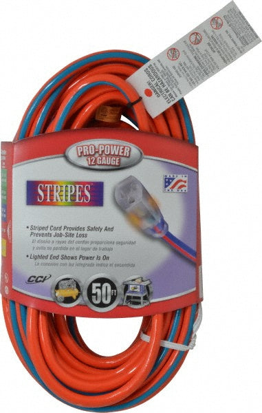 Southwire 2548SW003V 50', 12/3 Gauge/Conductors, Orange/Blue Outdoor Extension Cord