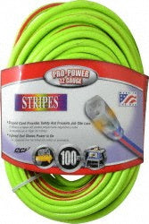 Southwire 2549SW0054 100', 12/3 Gauge/Conductors, Green/Red Outdoor Extension Cord