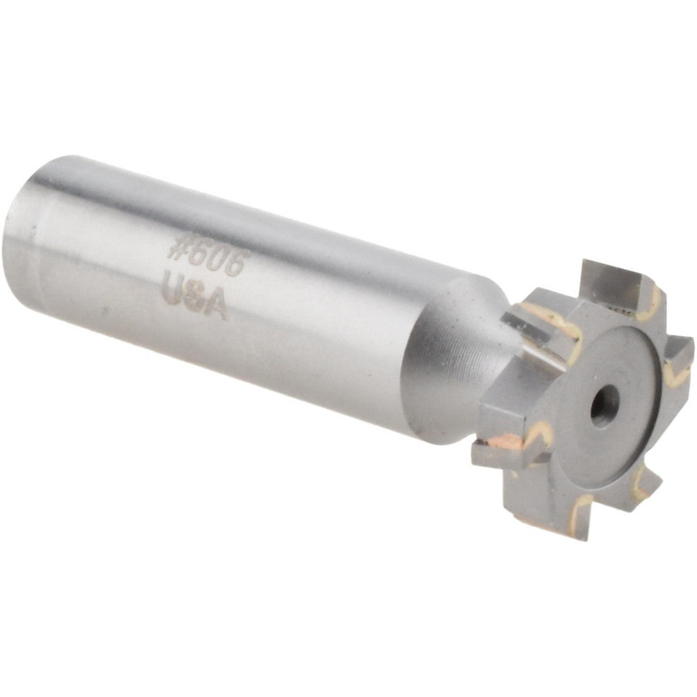 Made in USA Milling Cutters STC606 Woodruff Keyseat Cutter 0.75" Cut Dia, 0.1875" Cut Width, 1/2" Shank Dia, Staggered Tooth