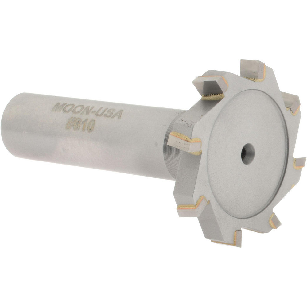 Made in USA Milling Cutters STC610 Woodruff Keyseat Cutter 1.25" Cut Dia, 0.1875" Cut Width, 1/2" Shank Dia, Staggered Tooth