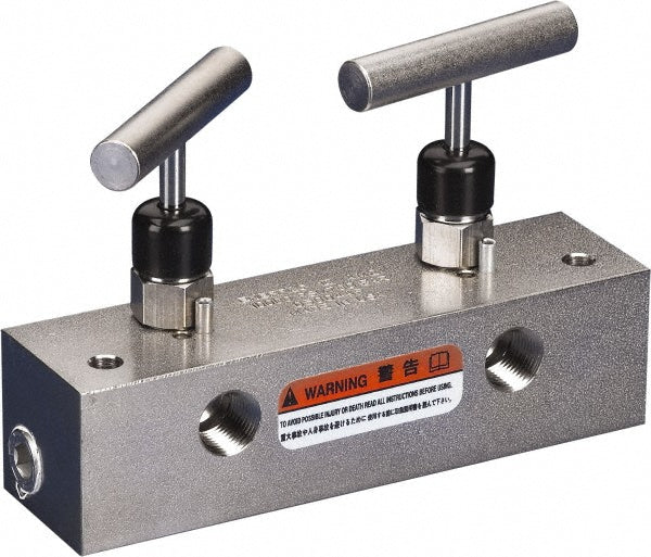 Enerpac AM21 Manifold 3/8" Inlet, 3/8" Outlet, 1 Inlet Port, 4 Outlet Ports, 6" OAL, 1.63" OAW, 4.16" OAH