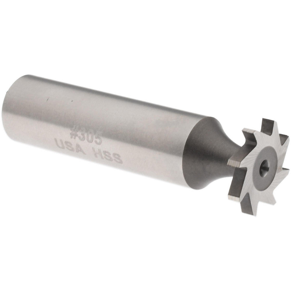MOON CUTTERS CO. KY400 Woodruff Keyseat Cutter 0.625" Cut Dia, 0.0938" Cut Width, 1/2" Shank Dia, Straight Tooth