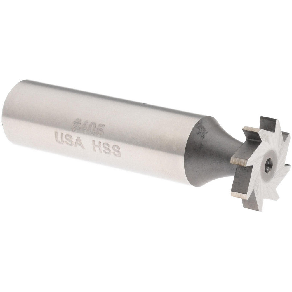 MOON CUTTERS CO. KY450 Woodruff Keyseat Cutter 0.625" Cut Dia, 0.125" Cut Width, 1/2" Shank Dia, Straight Tooth
