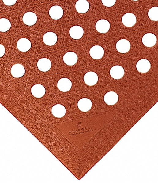 Wearwell 482.12X30X36TC Anti-Fatigue Mat 36.0000" Length, 30.0000" Wide, 1/2" Thick, Nitrile Rubber, Beveled Edge, Light-Duty