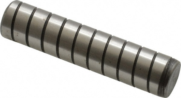 Jergens 31834 1/2" Pin Diam, 2-1/4" Pin Length, 1/4-20 Thread, Spiral Groove Dowel Pin