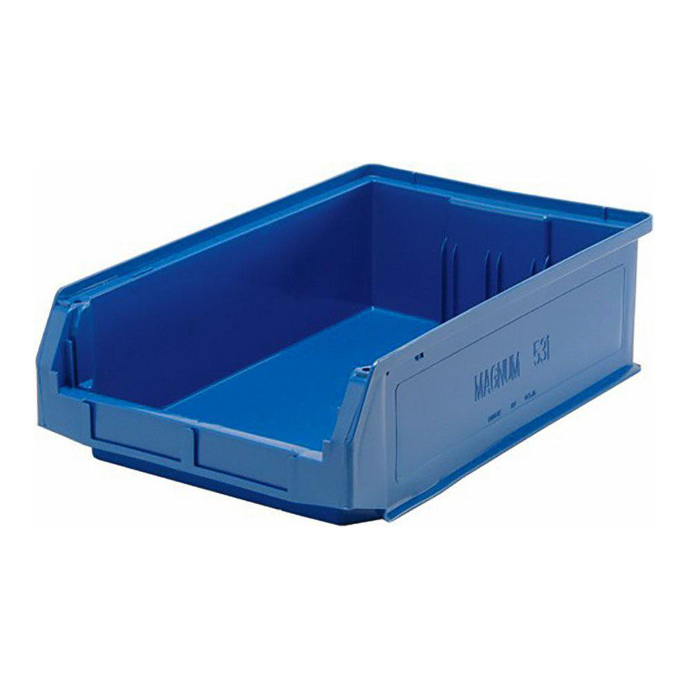 Quantum Storage QMS531BL Plastic Hopper Stacking Bin Blue