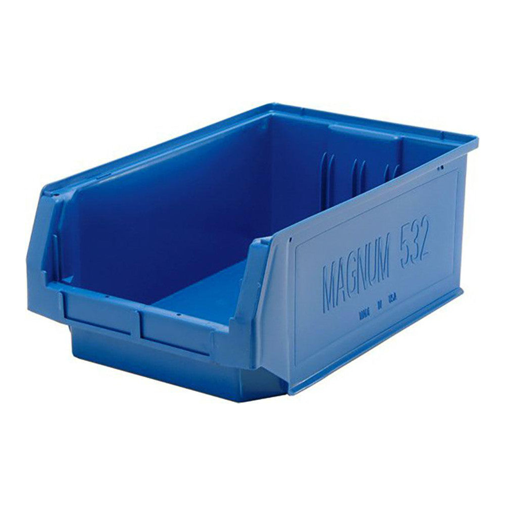 Quantum Storage QMS532BL Plastic Hopper Stacking Bin Blue
