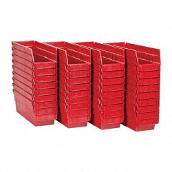 Quantum Storage QSB101RDCS Plastic Hopper Shelf Bin Red