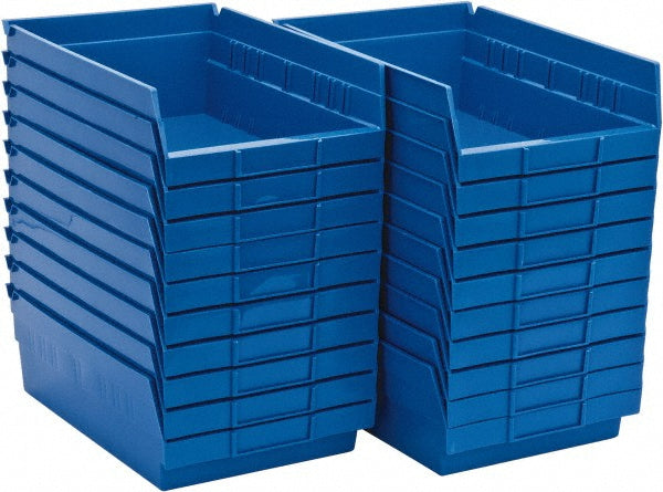 Quantum Storage QSB107BLCS Plastic Hopper Shelf Bin Blue