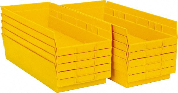 Quantum Storage QSB108YLCS Plastic Hopper Shelf Bin Yellow